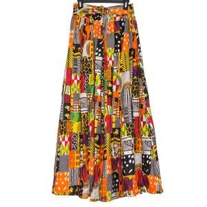 NWT Skirt Boho Hippie Colorful Patchwork Festival Maximalist Retro Maxi One Size
